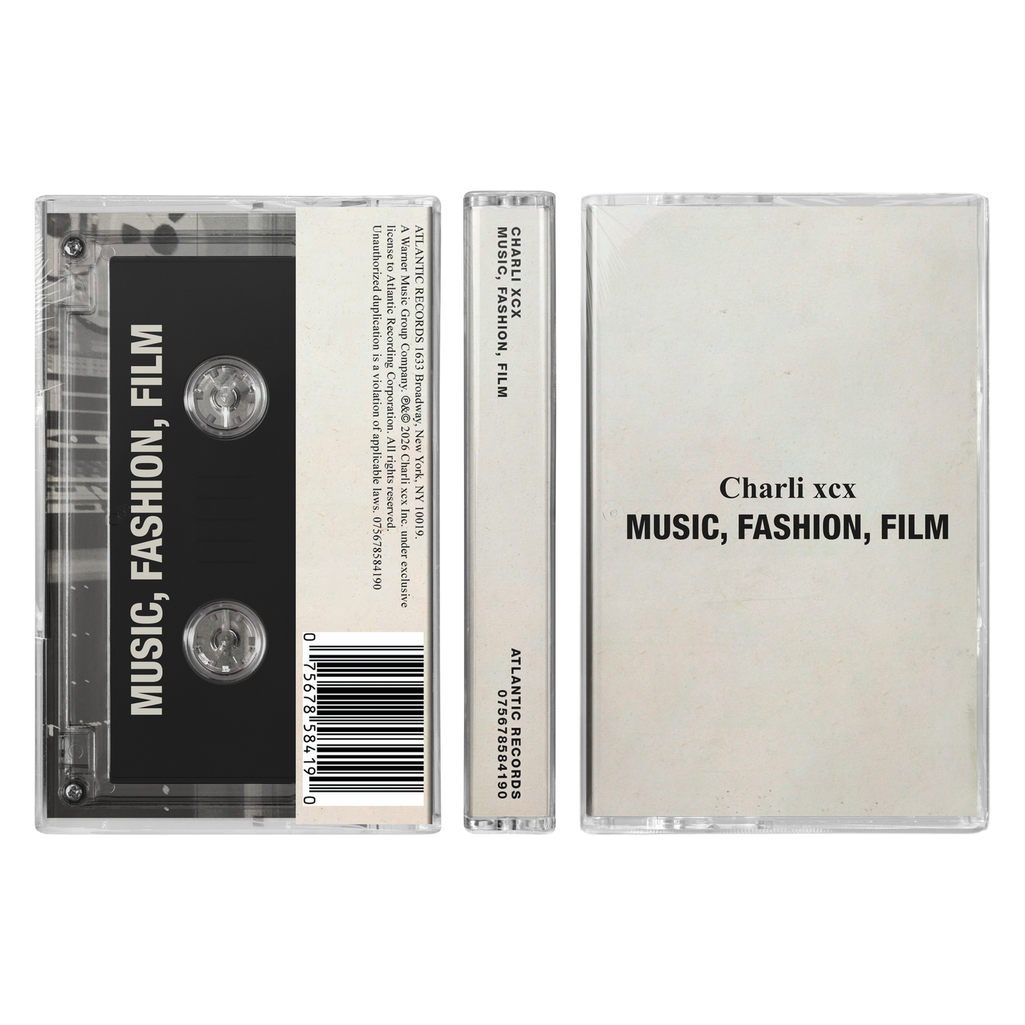 Music, Fashion, Film (Clear Colored Cassette)
