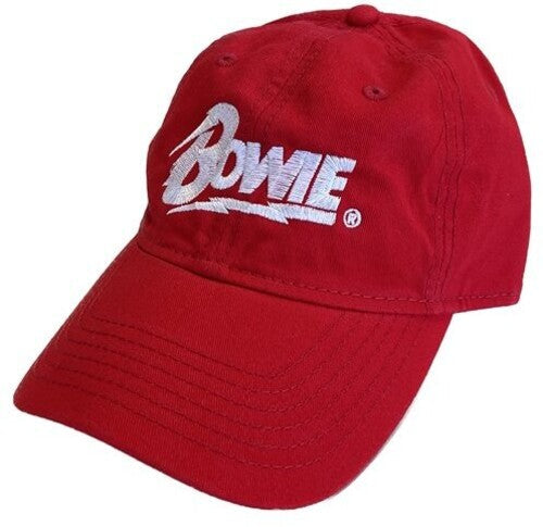 David Bowie - Logo - Unstructured Hat - Red (Hat / Cap, Red)