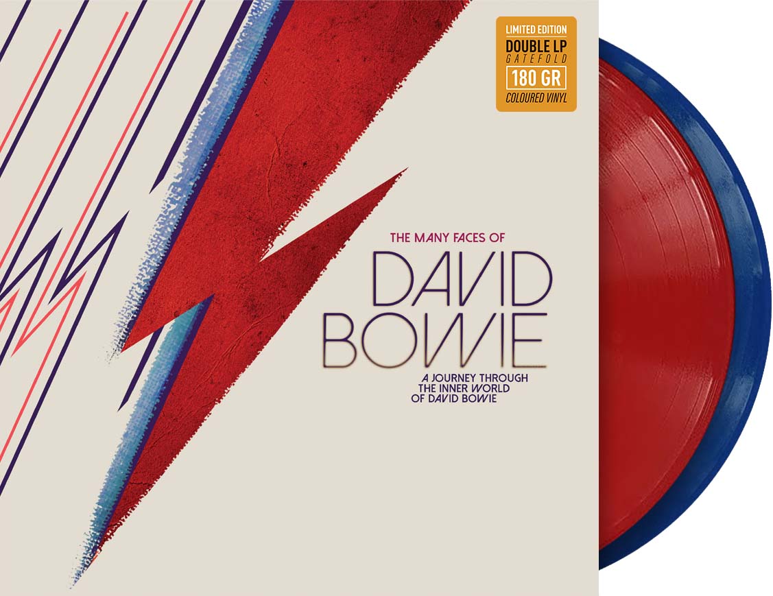 THE MANY FACES OF DAVID BOWIE 2LP LTD Gatefold Red/Blue Vinyl