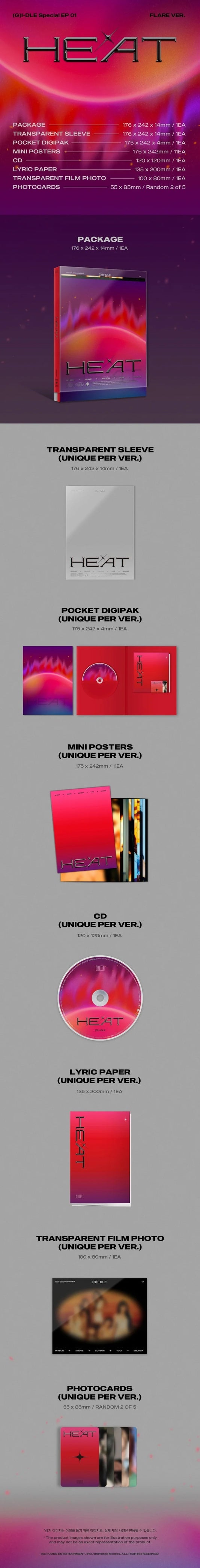 (G)I-DLE | HEAT (FLARE VER. IMPORT CD)