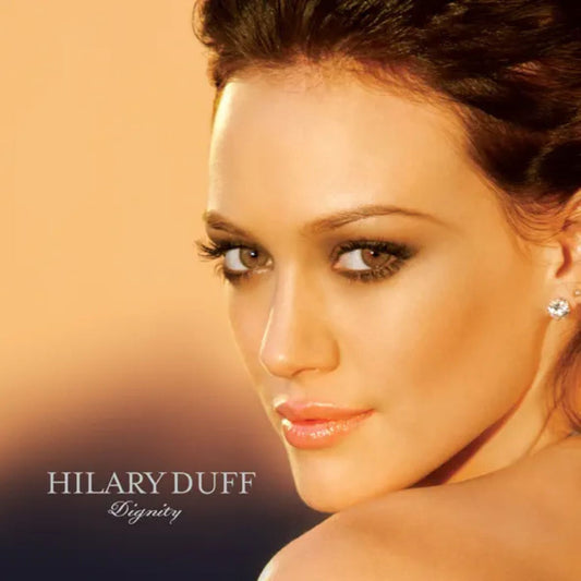 Hilary Duff Dignity merlot and black swirl LP vinyl cover