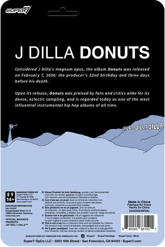 Super7 - J Dilla - ReAction Figures Wv1 - J Dilla (Donuts - Smile Album Cover) (Collectible, Action Figure)
