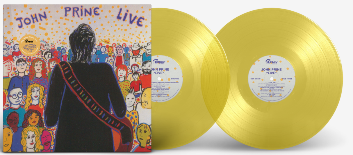 John Prine (Live) on yellow vinyl and indie exclusive insert.