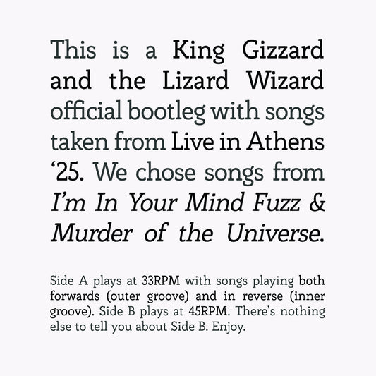 Songs From I'M In Your Mind Fuzz & Murder Of The Universe Live In Athens '25