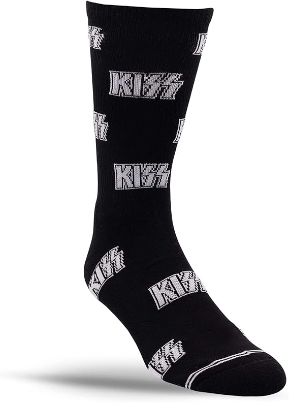 Kiss All Over Logo Crew Socks (One Size)