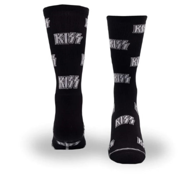 Kiss All Over Logo Crew Socks (One Size)