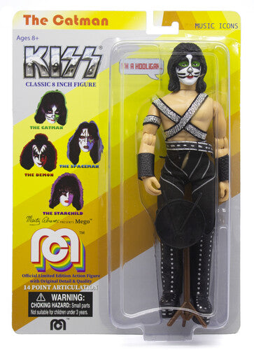 Mego - KISS - Catman Love Gun 8" Action Figure with Drum (Large Item, Action Figure, Collectible)