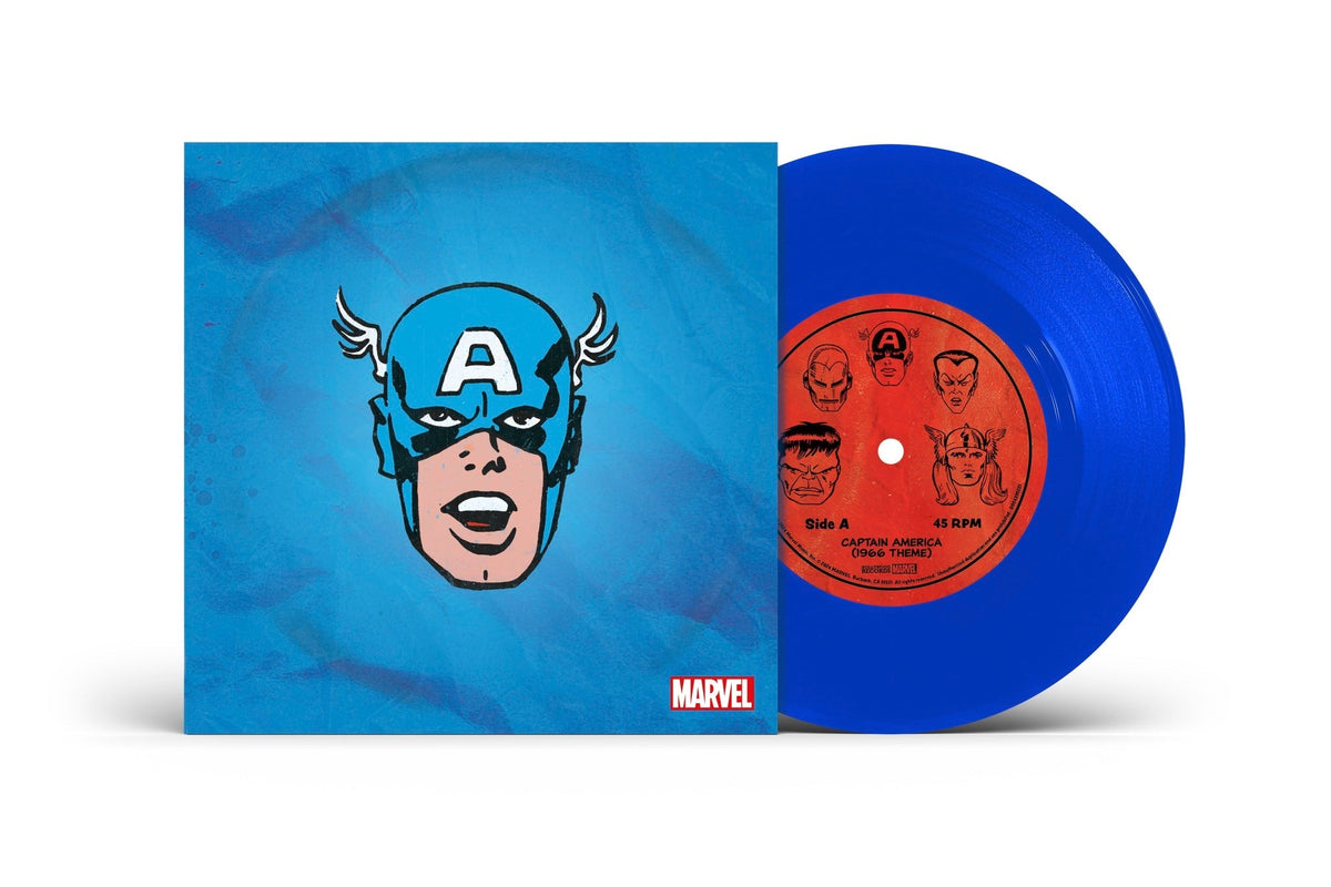 Captain America (1966 Theme) / Merry Marvel Marching Society [Translucent Blue 7" Single]