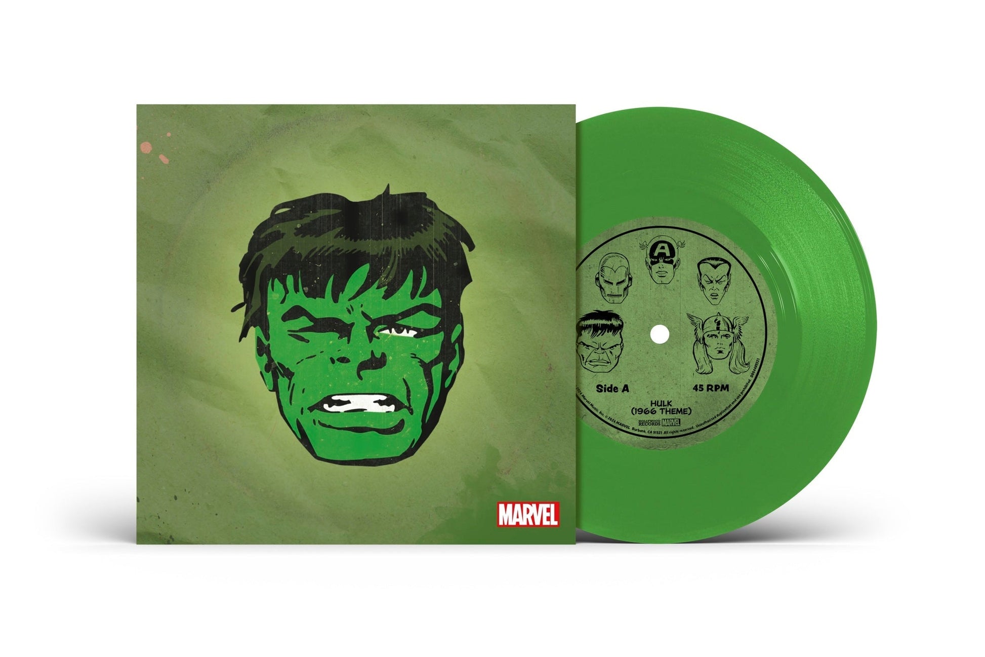 Hulk (1966 Theme) / Merry Marvel Marching Society [Translucent Green 7" Single]