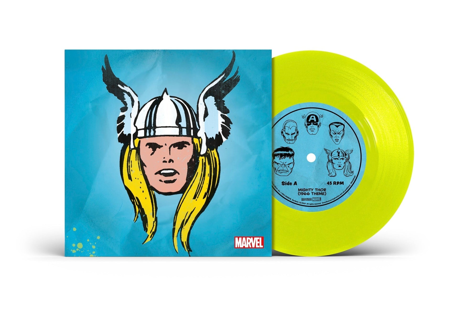 Mighty Thor (1966 Theme) / Merry Marvel Marching Society [Translucent Yellow 7" Single]