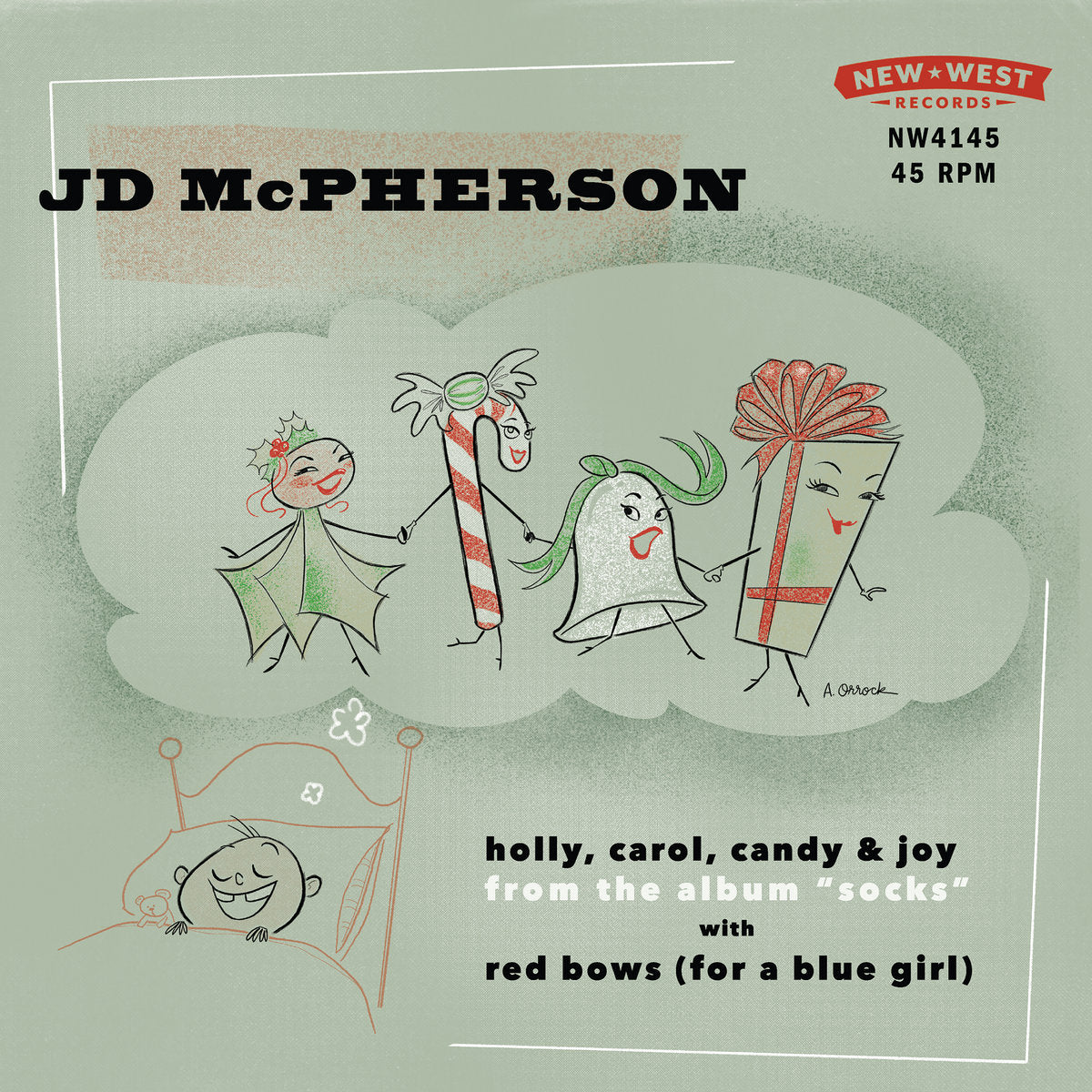 Holly, Carol, Candy & Joy / Red Bows (For A Blue Girl) (SNOW GLOBE COLORED VINYL)