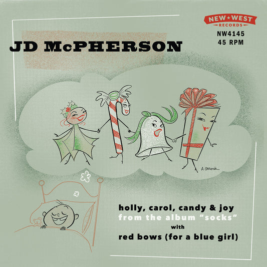 Holly, Carol, Candy & Joy / Red Bows (For A Blue Girl) (SNOW GLOBE COLORED VINYL)