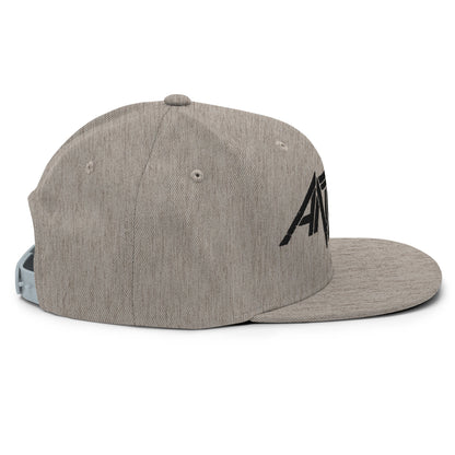 Anthrax - Black on Gray Snapback HD Embroidered Hat