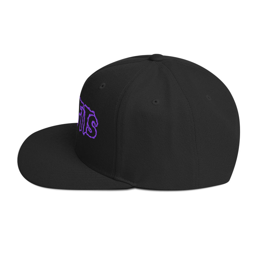 Misfits - Purple Drip Logo Snapback HD Embroidered Hat
