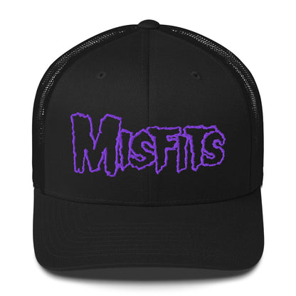 Misfits - Purple Drip Logo Trucker HD Embroidered Hat