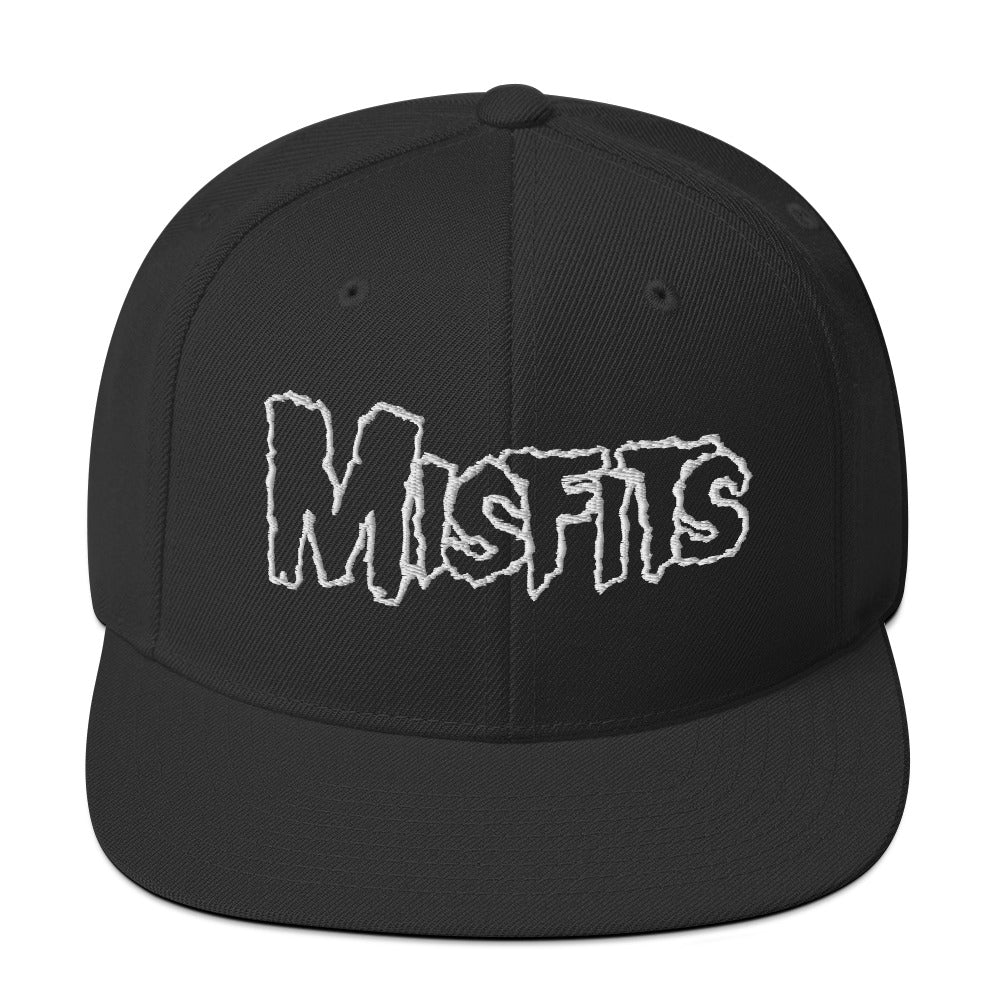Misfits - White Drip Logo Snapback HD Embroidered Hat