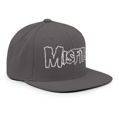 Misfits - White on Gray Snapback HD Embroidered Hat