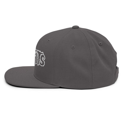 Misfits - White on Gray Snapback HD Embroidered Hat