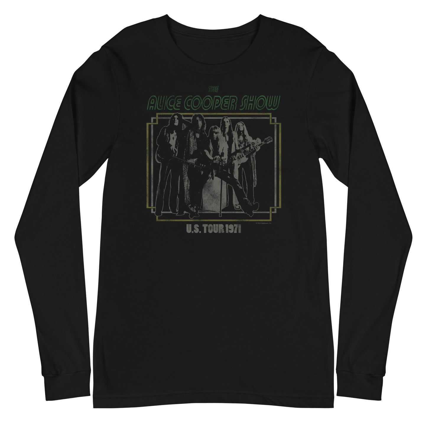 Alice Cooper - 1971 US Tour Long Sleeve T-Shirt Black