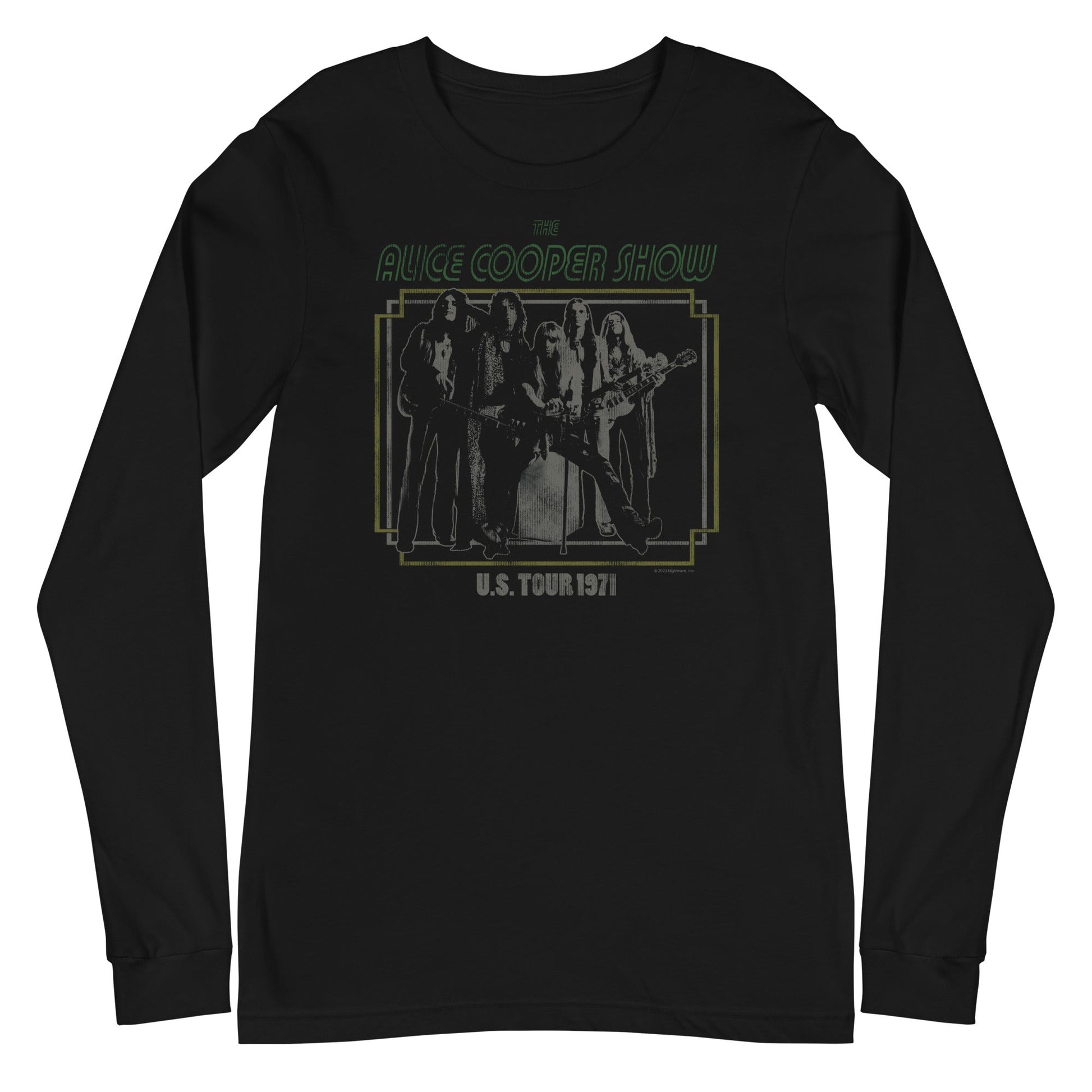 Alice Cooper - 1971 US Tour Long Sleeve T-Shirt Black