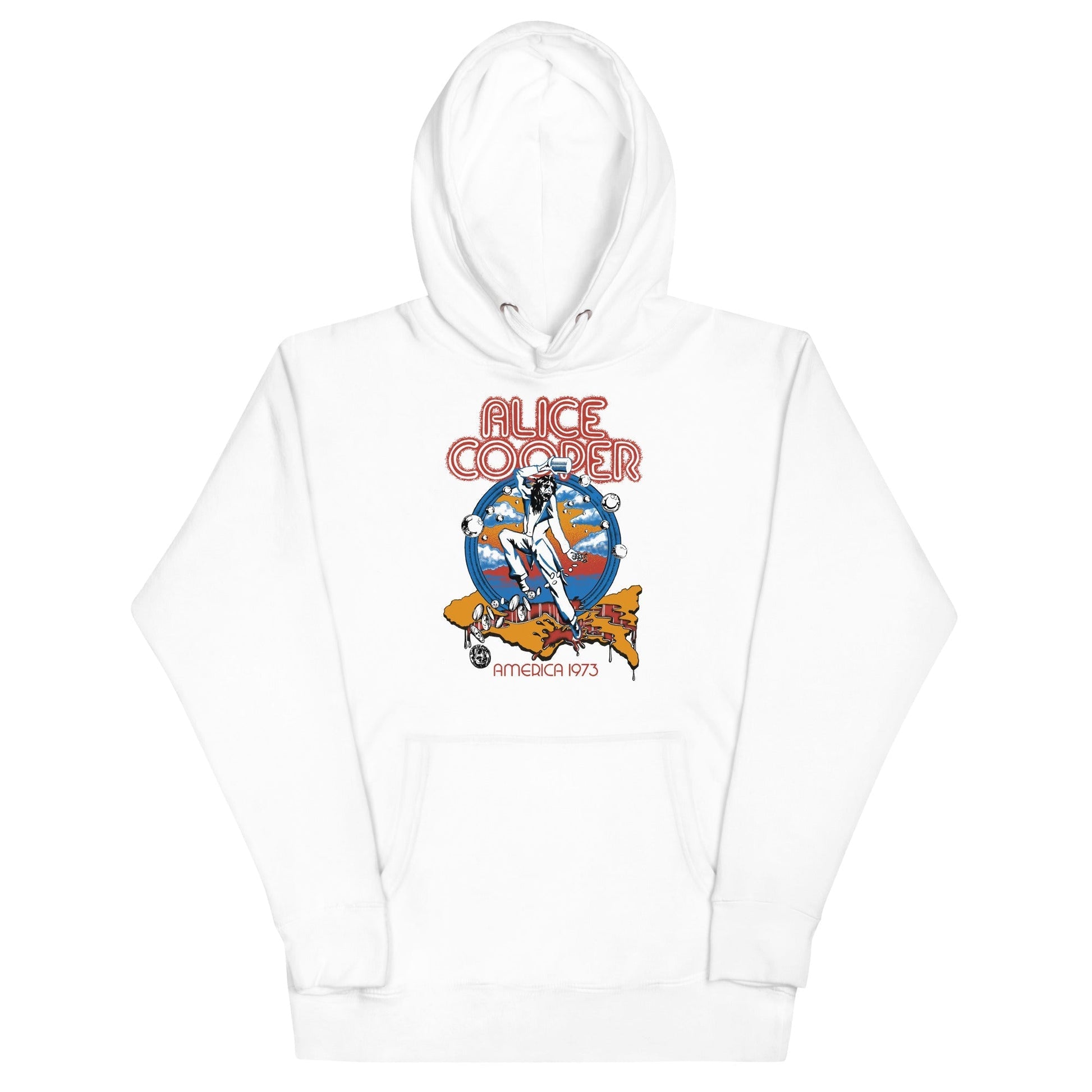 Alice Cooper - 1973 Tour Hoodie White