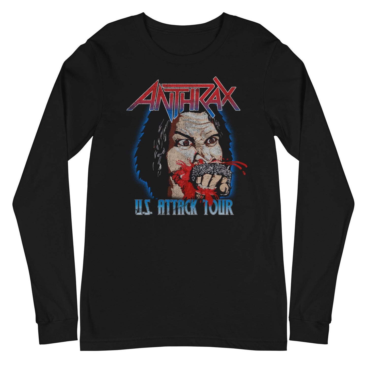 Anthrax - US Attack Tour Long Sleeve T-Shirt Black