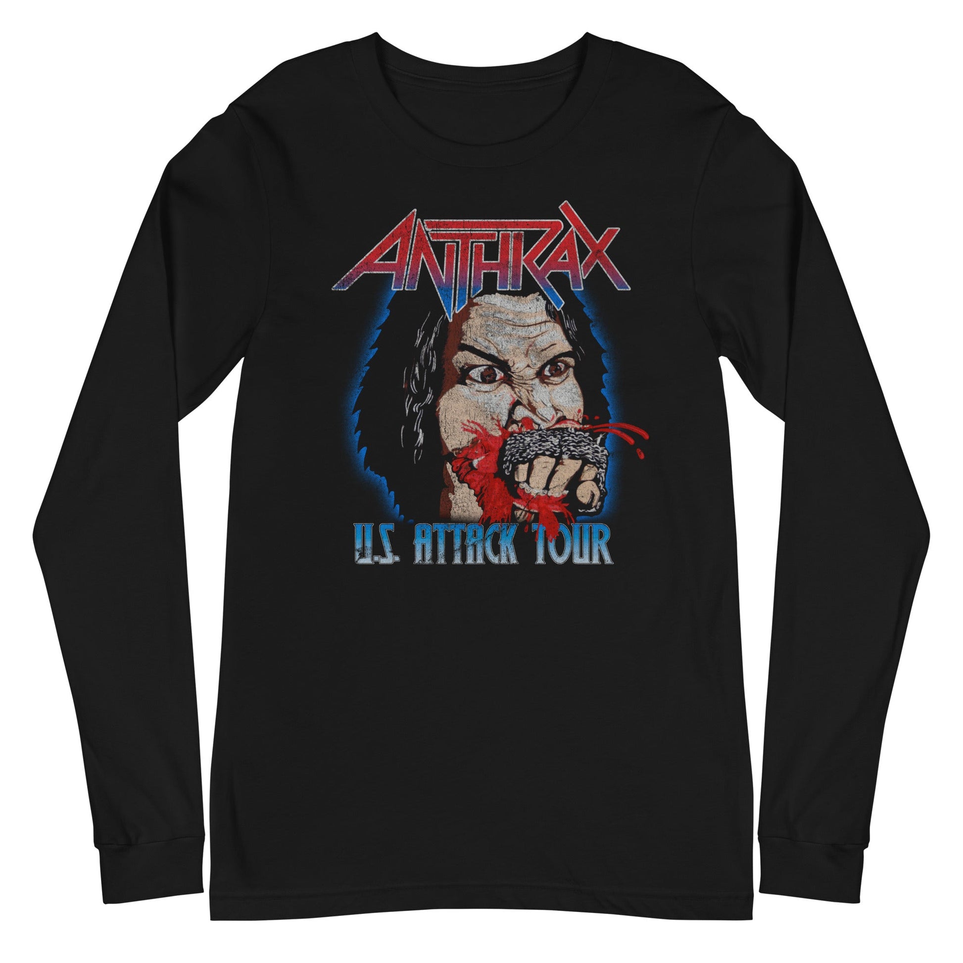 Anthrax - US Attack Tour Long Sleeve T-Shirt Black