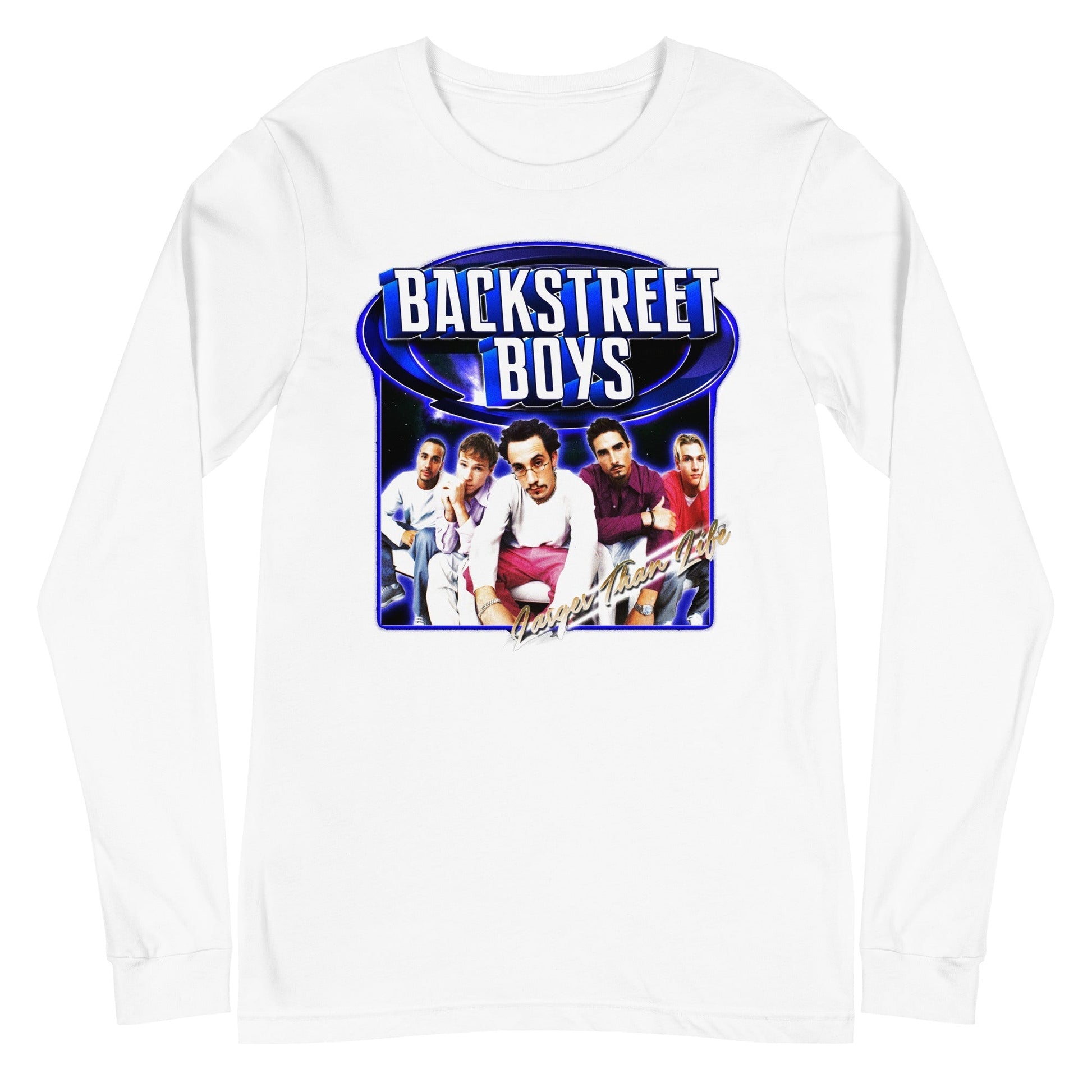 Backstreet Boys - Larger Than Life Long Sleeve T-Shirt White