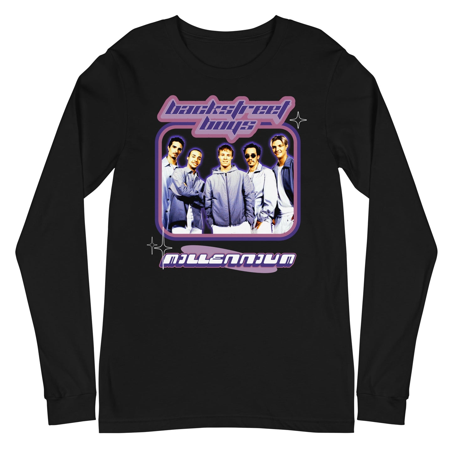 Backstreet Boys - Purple Y2K Long Sleeve T-Shirt Black