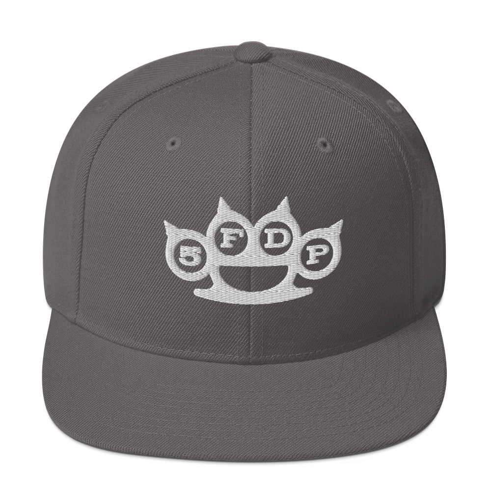 Five Finger Death Punch Grey Knuckles Embroidered Snapback Hat
