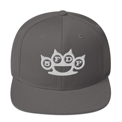 Five Finger Death Punch Grey Knuckles Embroidered Snapback Hat