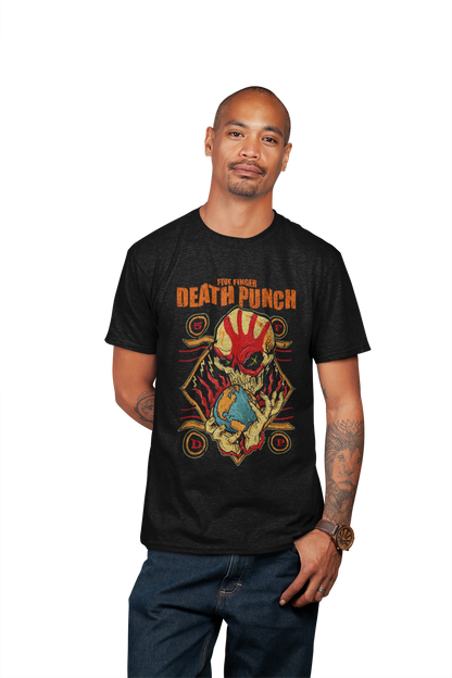 MerchMoment Five Finger Death Punch - Hand Skull Logo T-Shirt Black