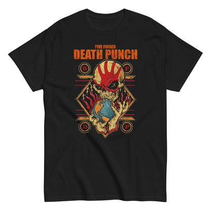 MerchMoment Five Finger Death Punch - Hand Skull Logo T-Shirt Black
