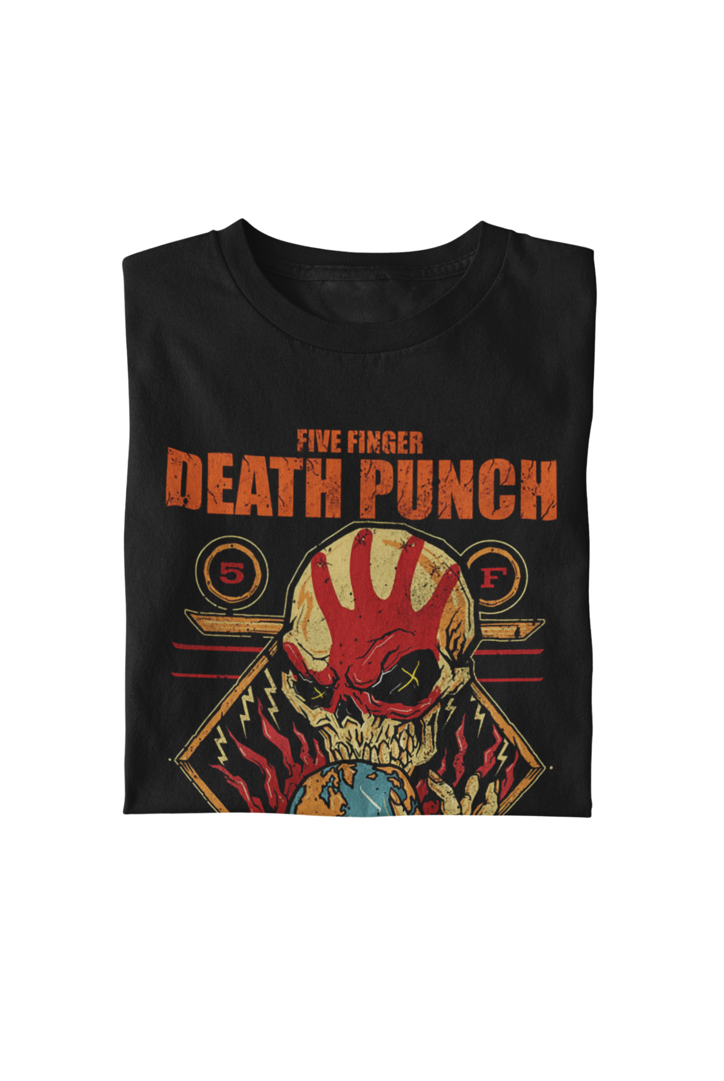 MerchMoment Five Finger Death Punch - Hand Skull Logo T-Shirt Black
