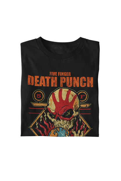 MerchMoment Five Finger Death Punch - Hand Skull Logo T-Shirt Black