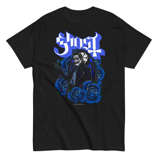 Ghost - Blue Roses T-Shirt Black