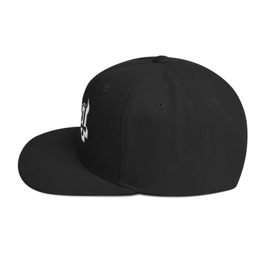 Ghost Classic Logo White Embroidered Snap Back Hat