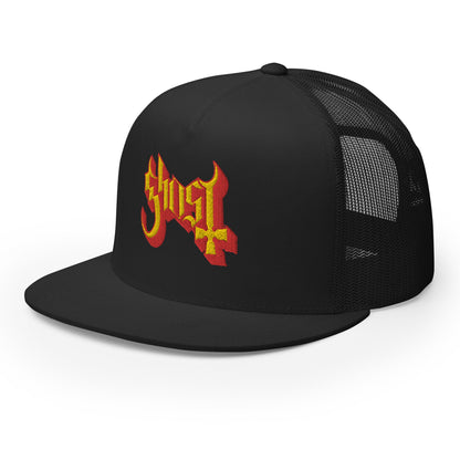 Ghost Embroidered Logo Trucker Hat