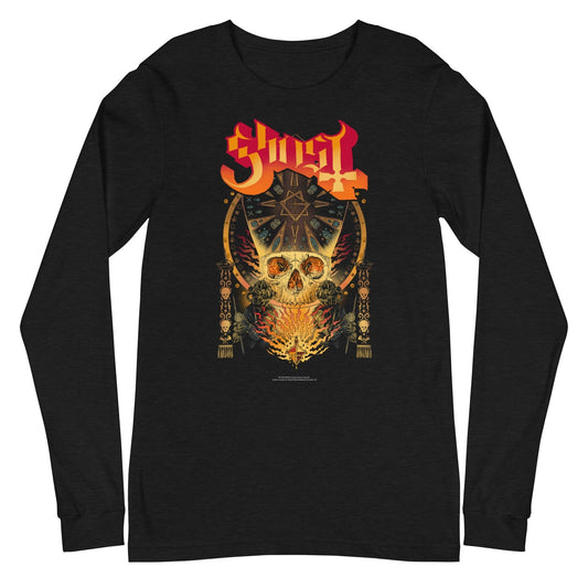 Ghost - Flaming Logo Long Sleeve T-Shirt Black