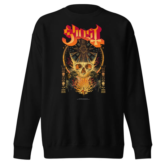Ghost - Flaming Logo Sweatshirt Black