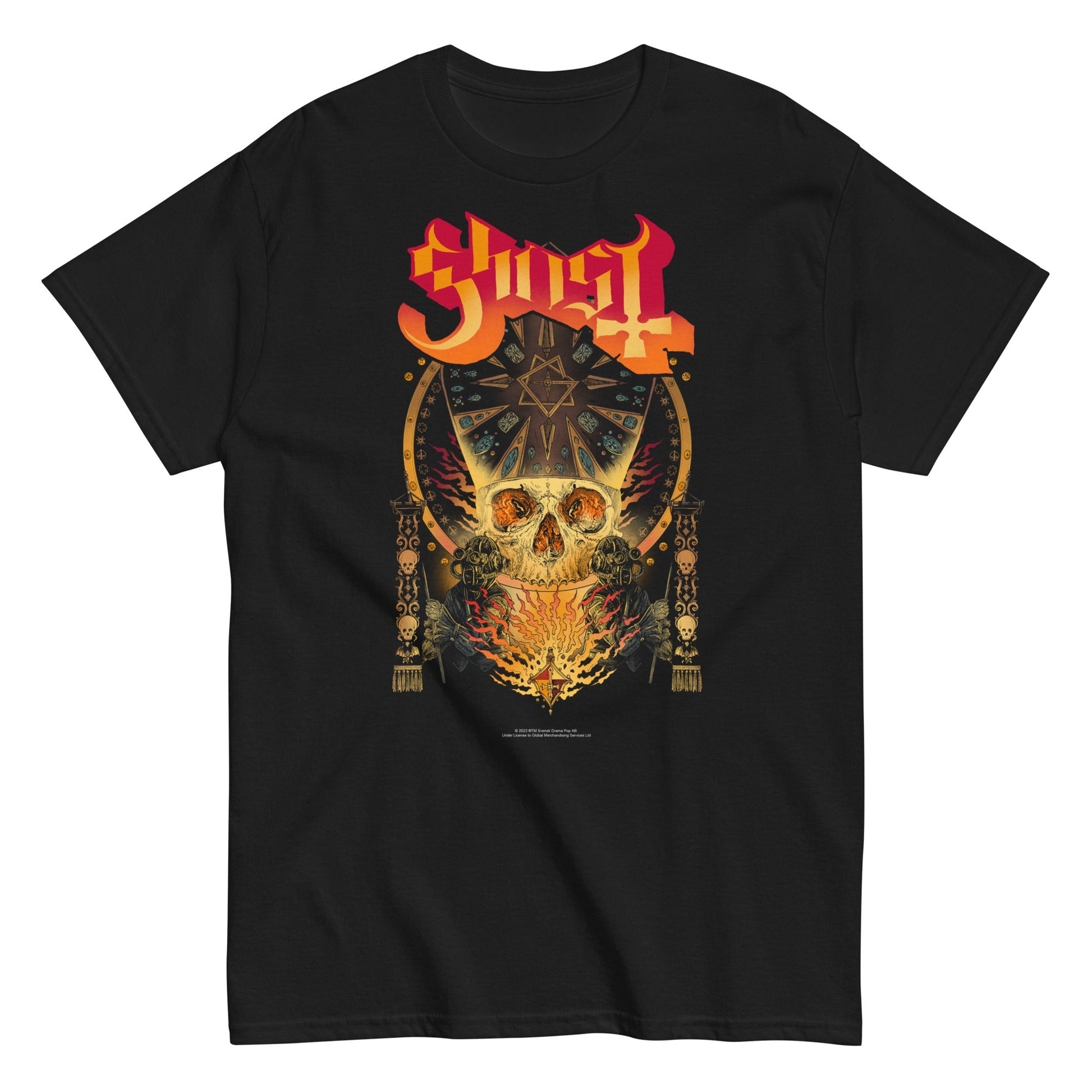 Ghost - Flaming Logo T-Shirt Black