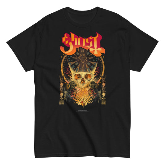 Ghost - Flaming Logo T-Shirt Black