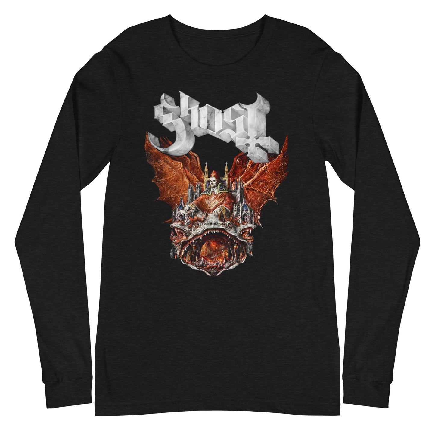 Ghost - Gilded Logo Long Sleeve T-Shirt Black