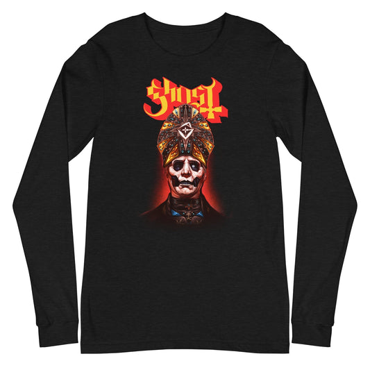 Ghost - Red Glow Long Sleeve T-Shirt Black