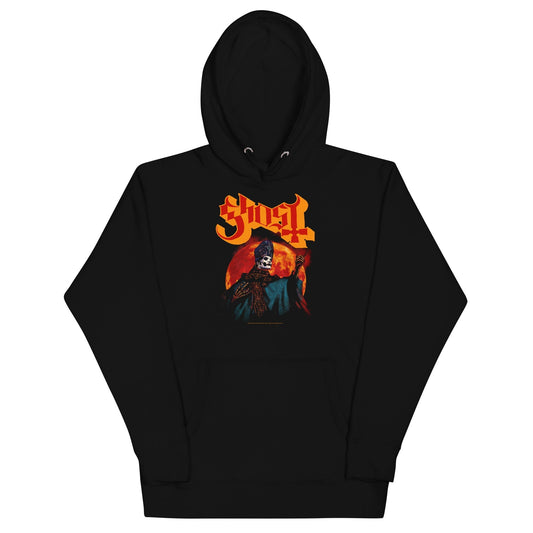 Ghost - Red Moon Hoodie Black