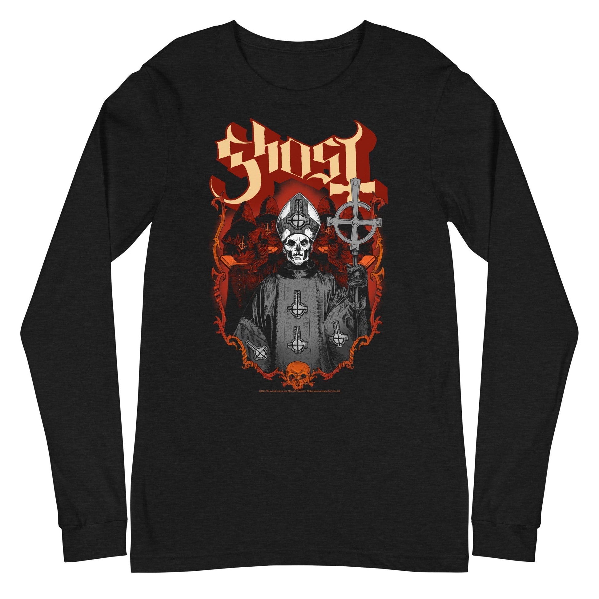 Ghost - Skull and Robes Long Sleeve T-Shirt Black