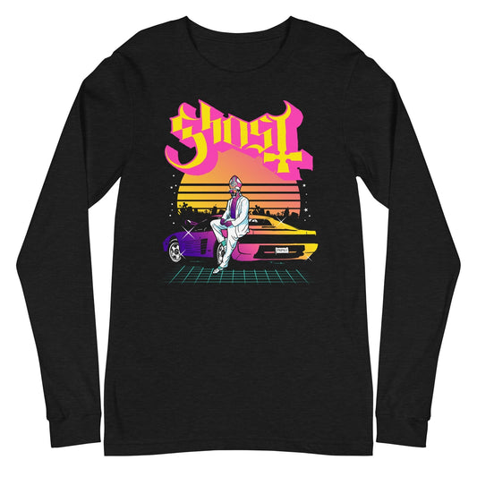 Ghost - Sunset Car Long Sleeve T-Shirt Black