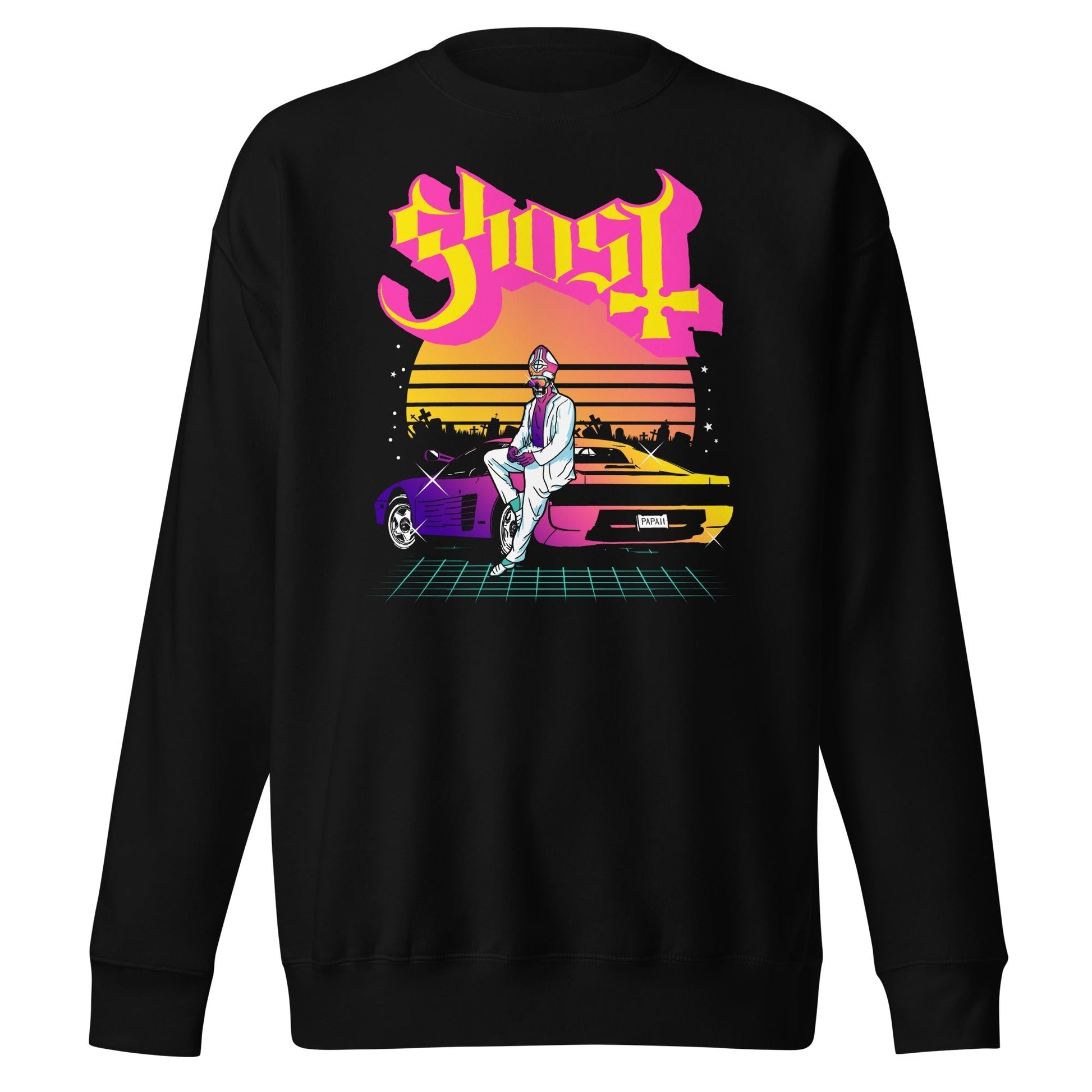 Ghost - Sunset Car Sweatshirt Black