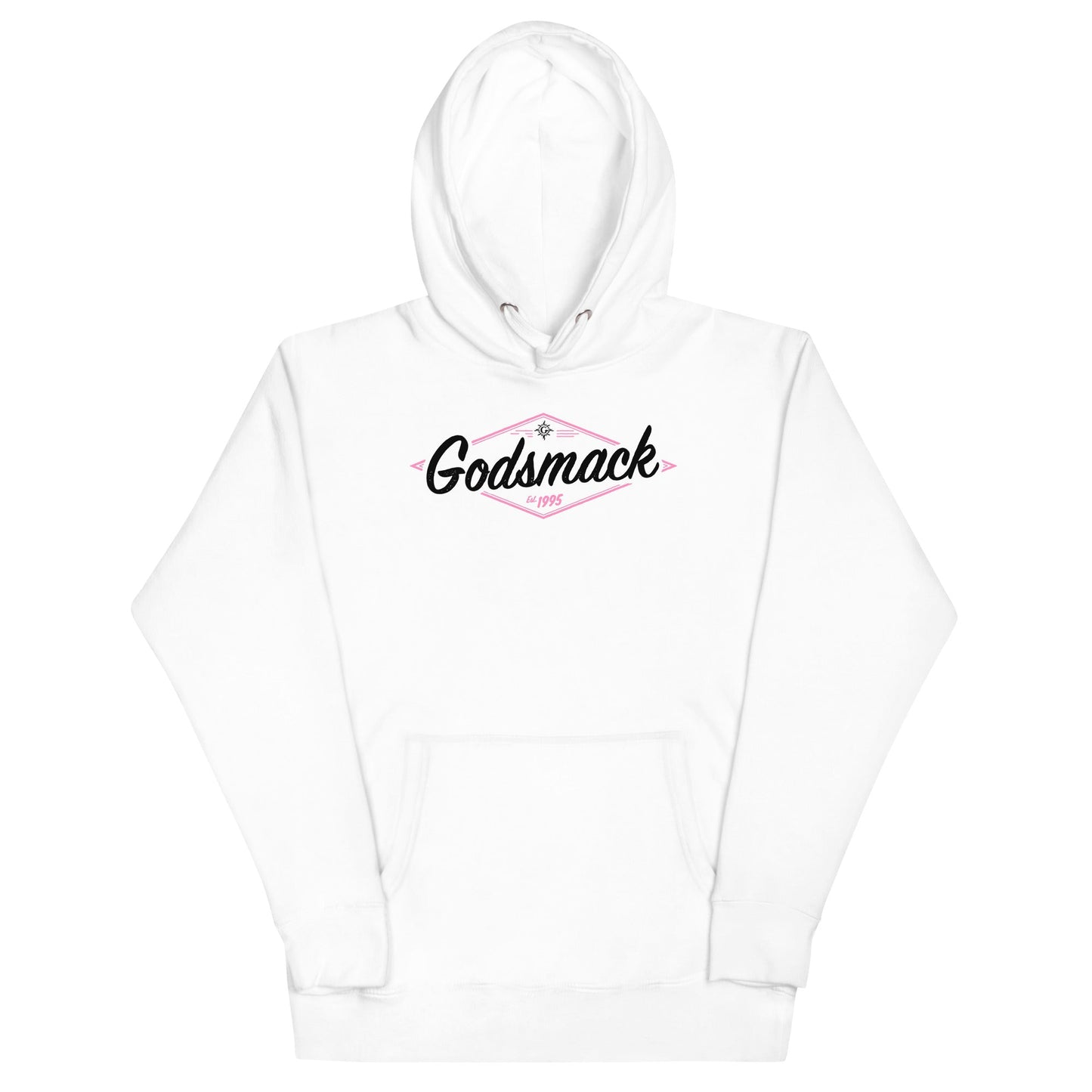 Godsmack - Black and Pink Logo Hoodie White