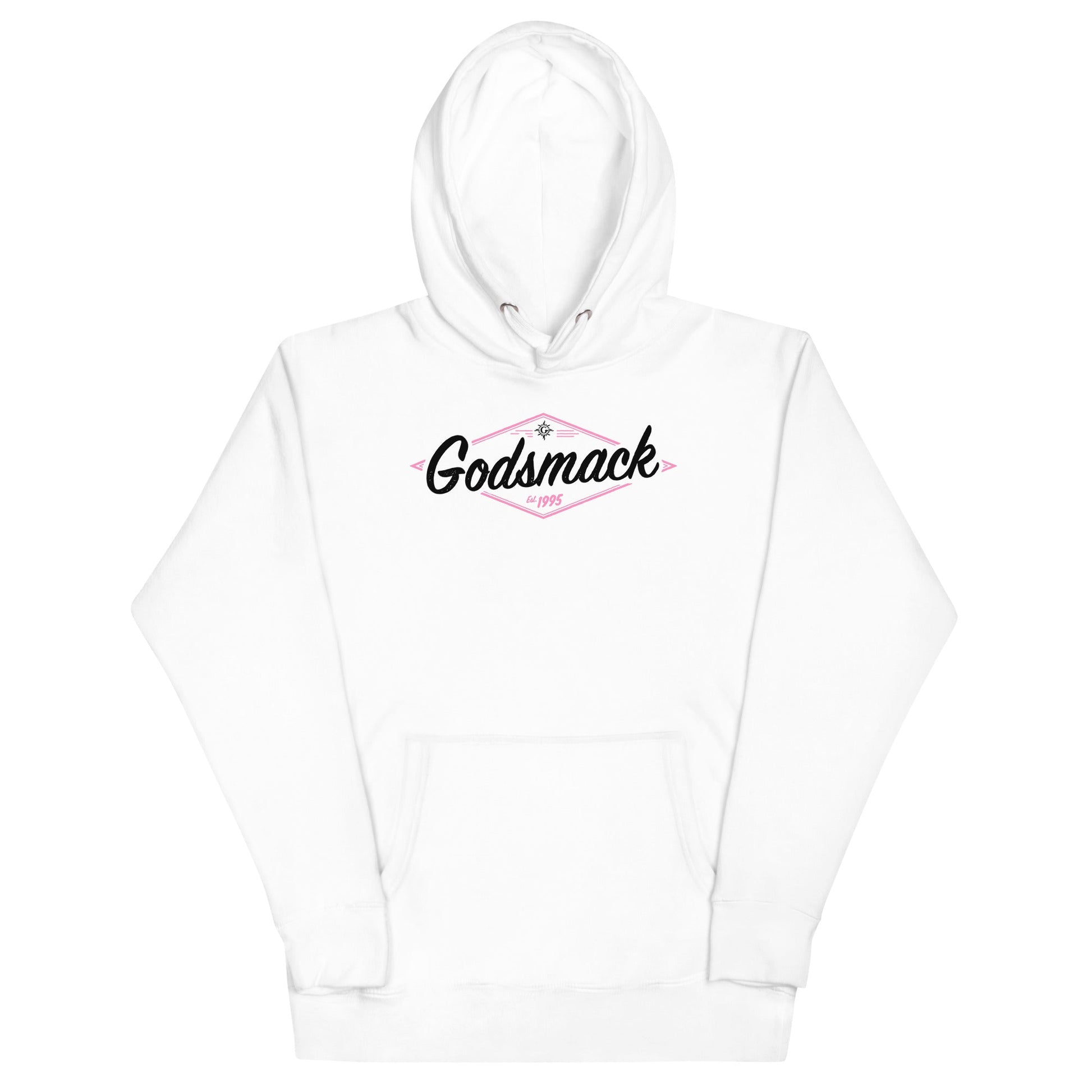 Godsmack - Black and Pink Logo Hoodie White